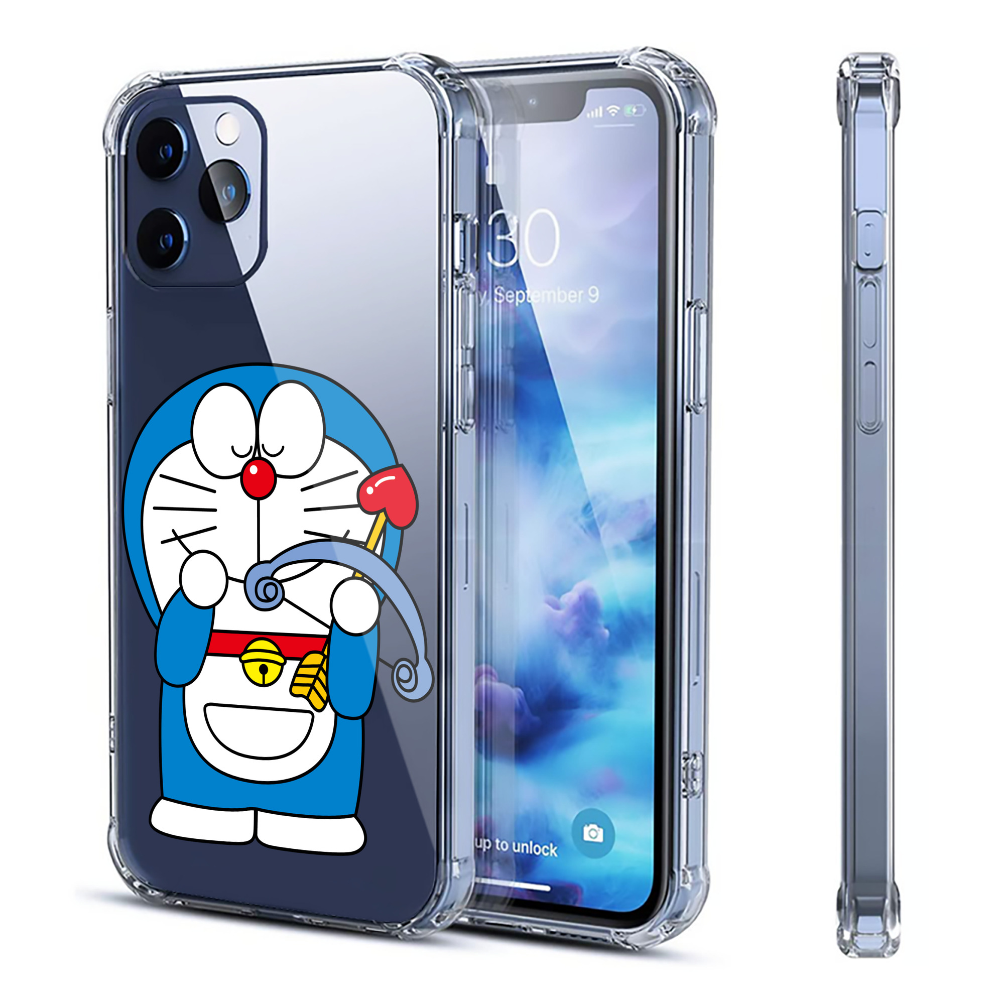 （画像用） ドラえもん Doraemon 【iPhone 12シリーズ対応】透明スマホケース（クリアソフトケース）